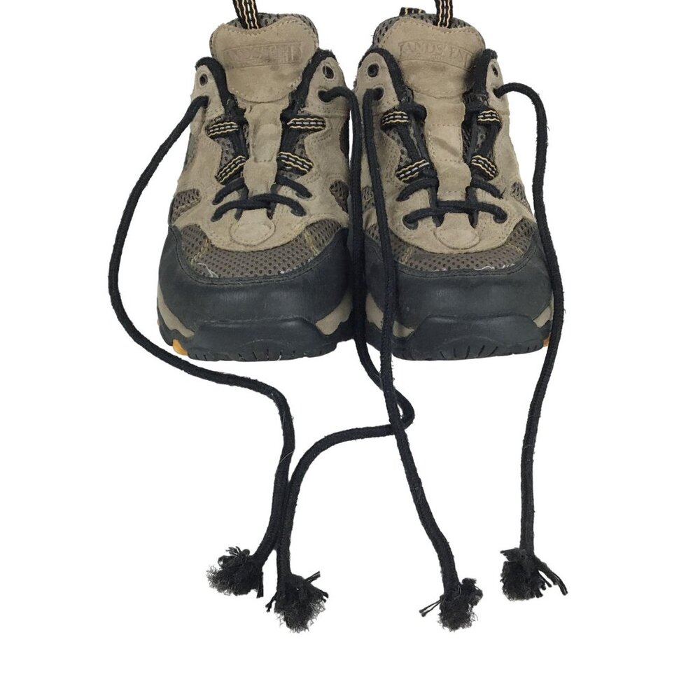Lands End Womens 7.5M Hiking Shoes Boots Low Top Lace Up Tan Black 79771 - Picture 10 of 12